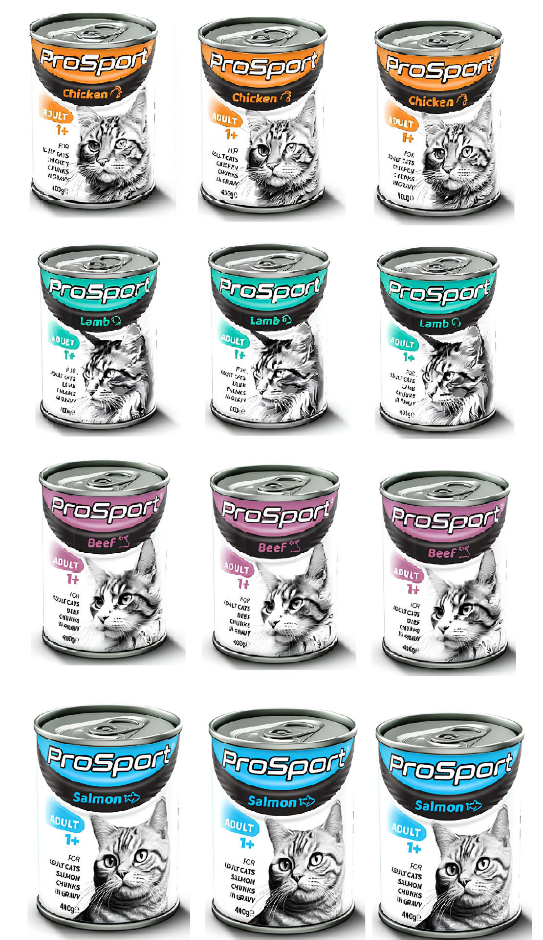 ProsPort Karışık Kedi Konservesi 400grx12 adet