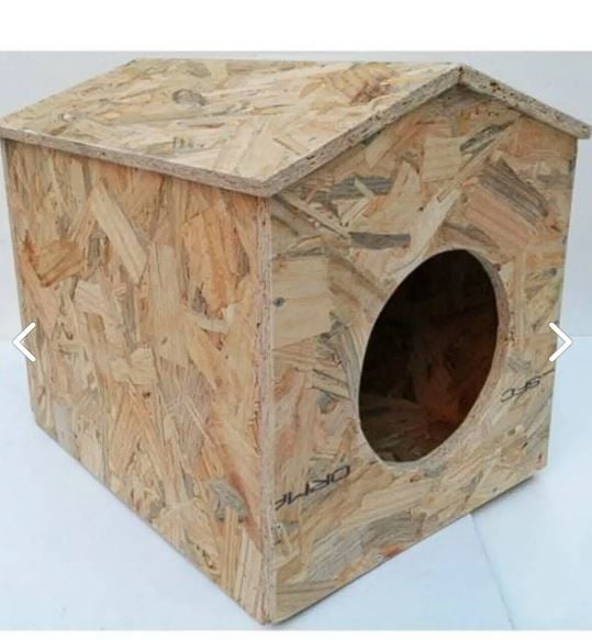 CatMozz Dış Mekan Yağmura Ve Soğuğa Dayanıklı Çatılı Osb Kedi Evi