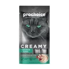 ProChoice Creamy Kediler İçin Tavuklu Ton Balıklı Sıvı Kedi Ödül 4x15 Gr