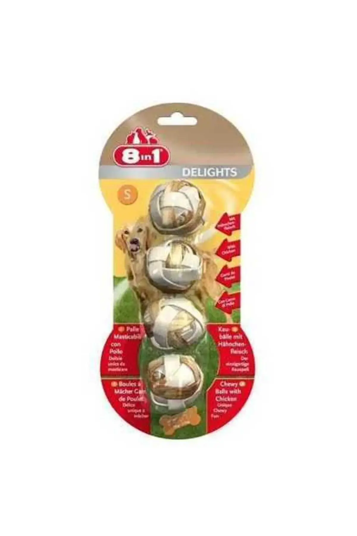 Genel Markalar Delights Bones Köpekler İçin Çiğneme Topu Small 4 Adet