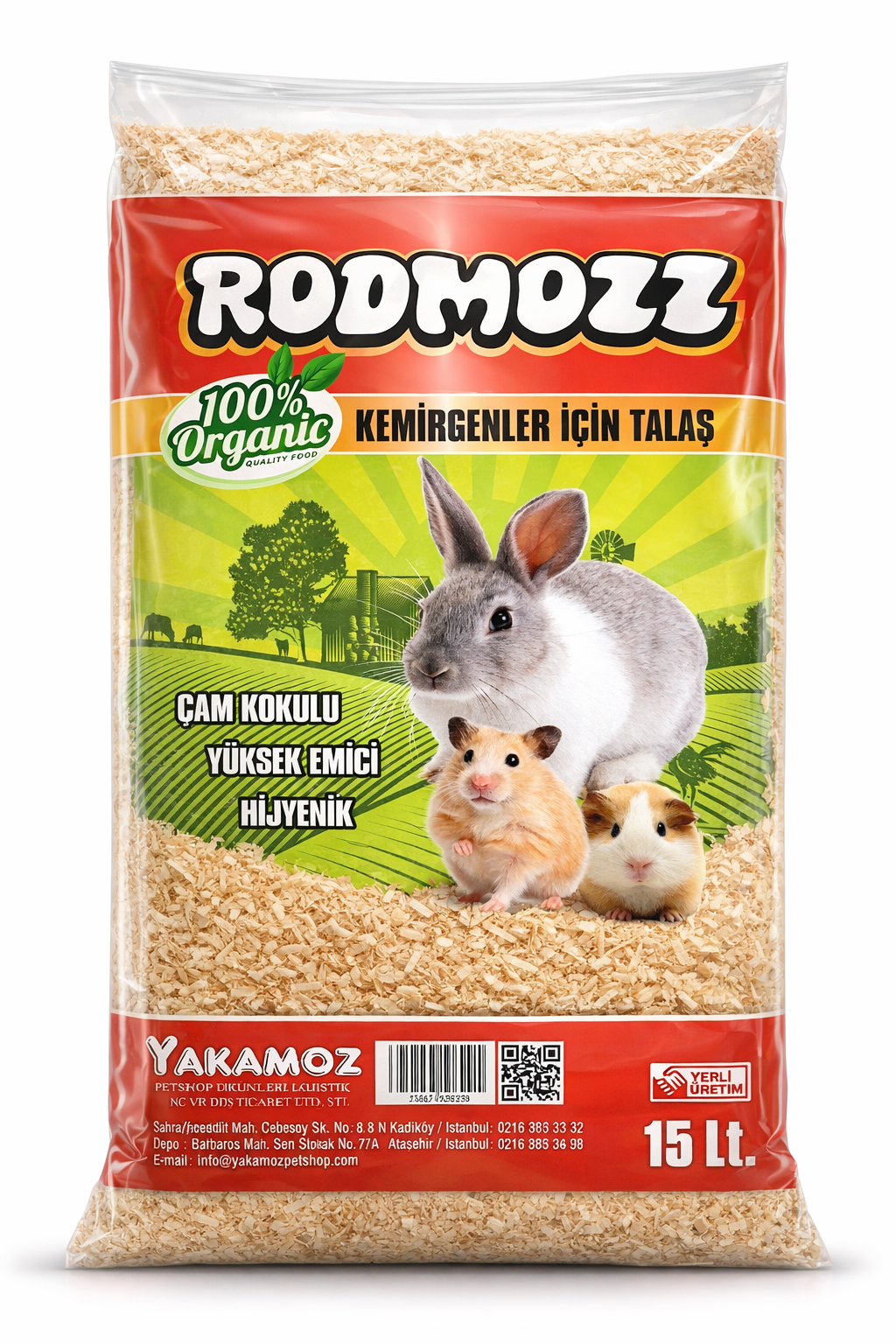 RodMozz Kemirgenler İçin Çam Talaşı 15 lt