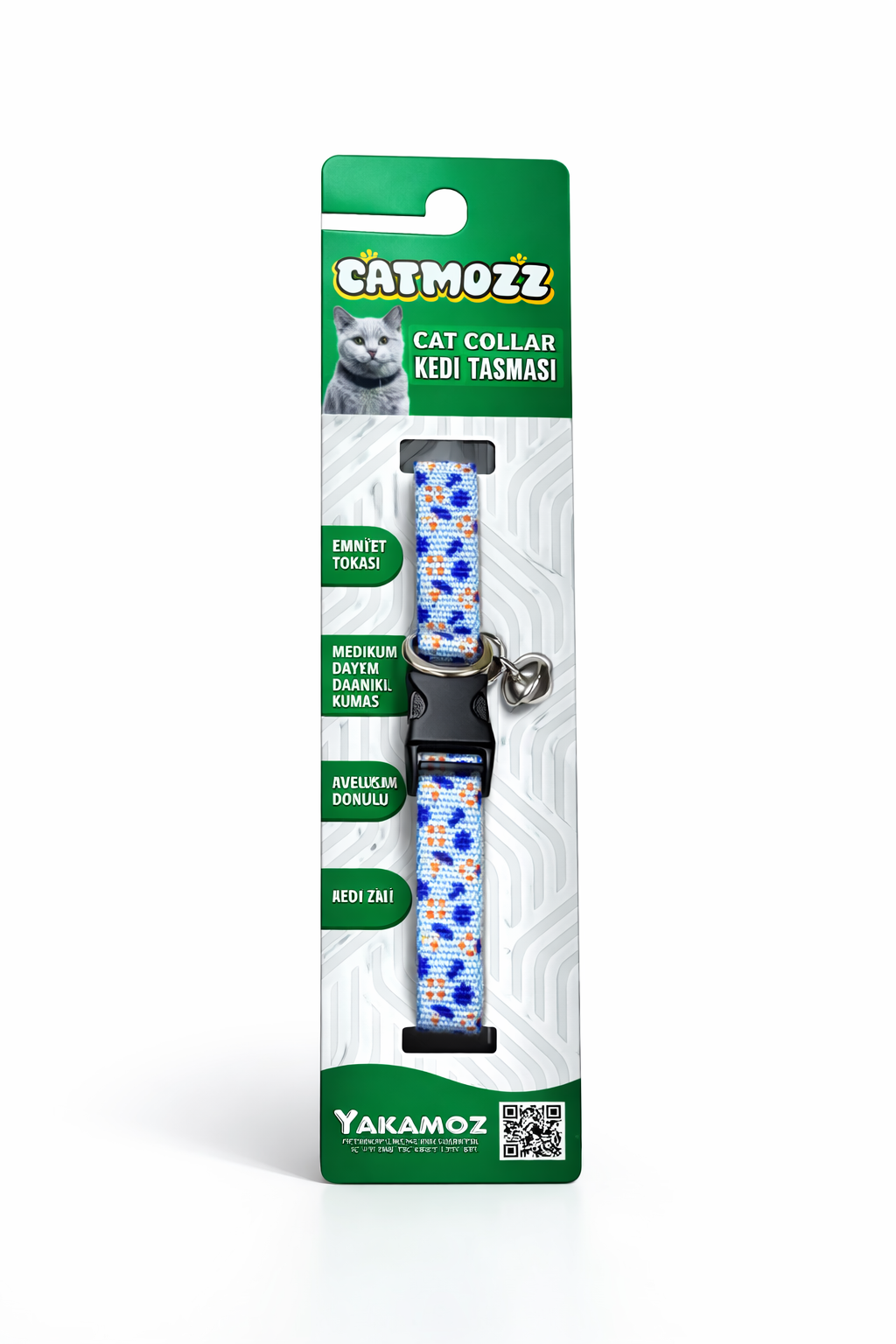 CatMozz Hawai Zilli Desenli Kedi Boyun Tasması