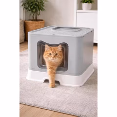 Xxl Katlanabilir Çekmeceli Kedi Tuvaleti, Pratik ve Şık Tasarım