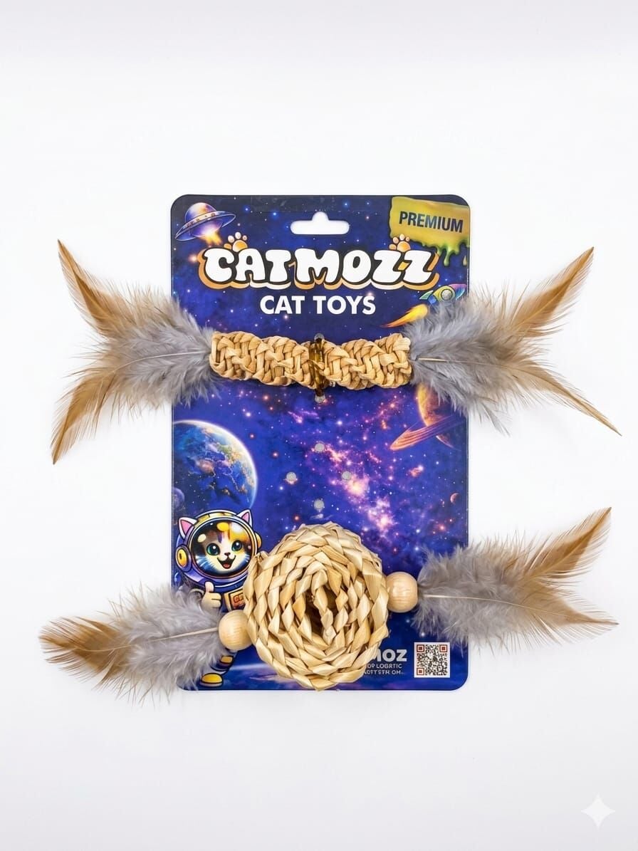 Catmozz Premium Doğal Örgü&Doğal Hasır Oyuncak