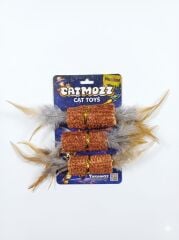 Catmozz Premium Doğal Mısır Koçanlı Diş Kaşıma Oyuncağı 3'lü
