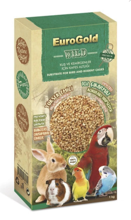 EuroGold Kuş Ve Kemirgen Kafes Altlığı 1 Kg