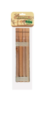 EuroGold Doğal Ahşap Kuş Tüneği 30 Cm 4 Adet