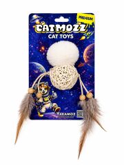 Catmozz Premium Peluş Ponpon & Bambu Top Oyuncak