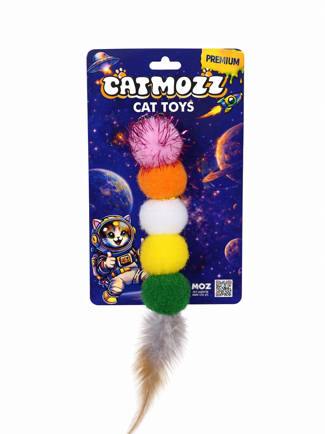 Catmozz Premium Tırtıl Ponpon Oyuncak