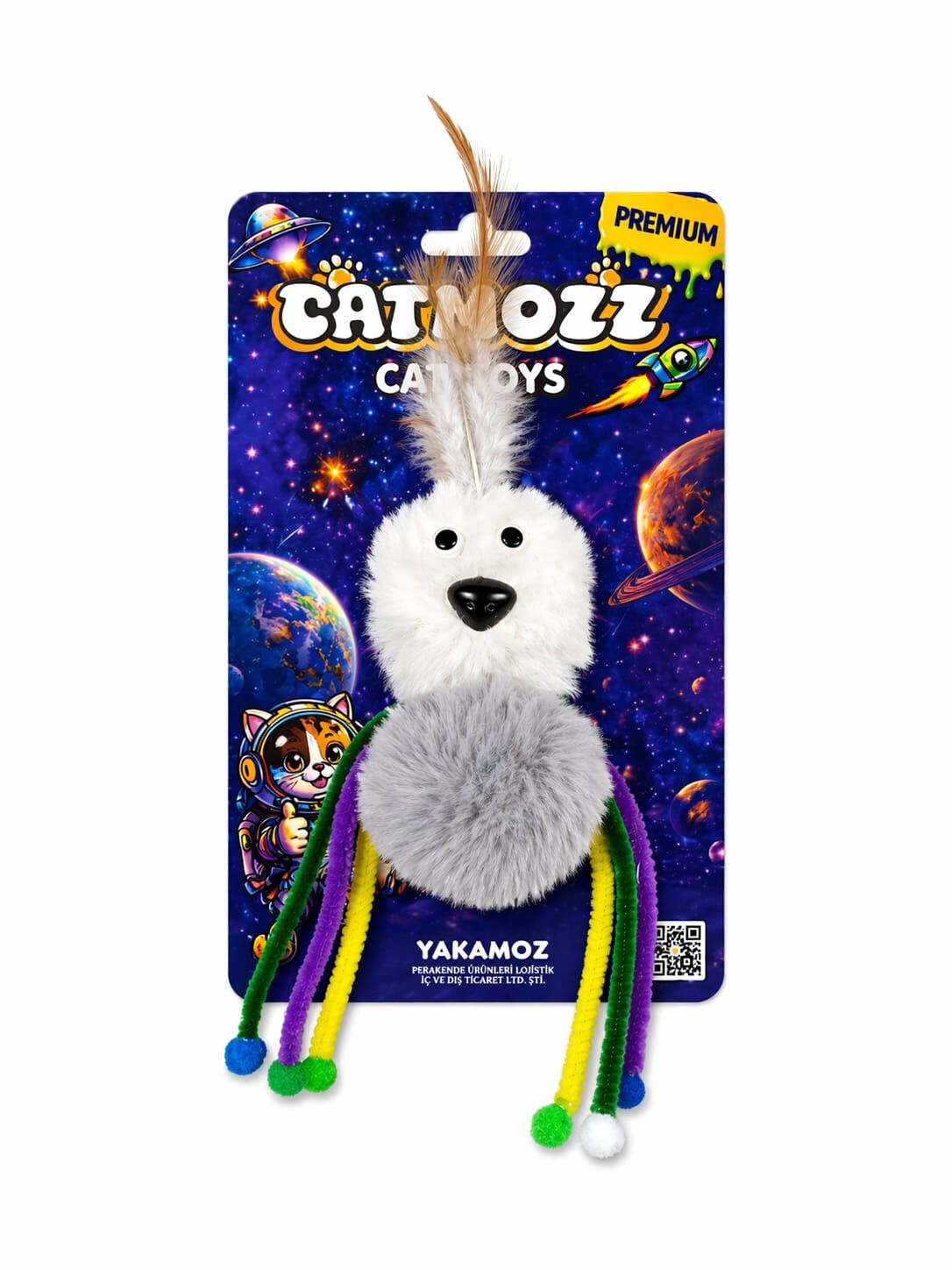 Catmozz Premium Tüylü Ponpon Örümcek Oyuncak