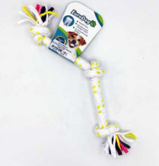EuroDog Üç Düğümlü Diş Kaşıma İpi Köpek Oyuncağı Beyaz/Mavi 15 Cm