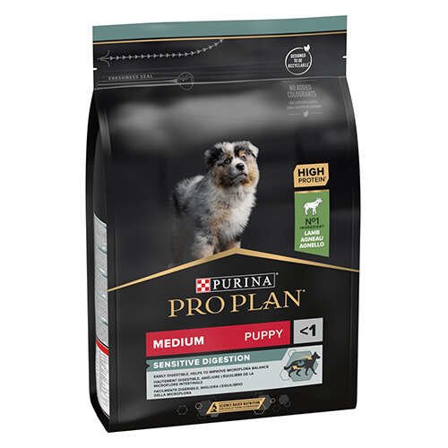 Pro Plan Puppy Medium Sensitive Digestion Kuzulu ve Pirinçli Orta Irk Yavru Köpek Maması 3 Kg