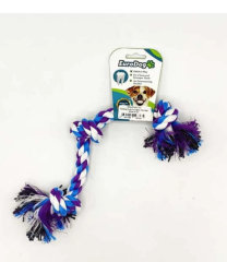 EuroDog Üç Düğümlü Diş Kaşıma İpi Köpek Oyuncağı Beyaz/Mavi/Mor 40 Cm