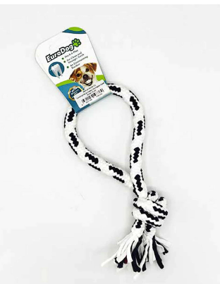 Eurodog Diş İpi Halka Tek Düğüm Siyah Beyaz 25 cm