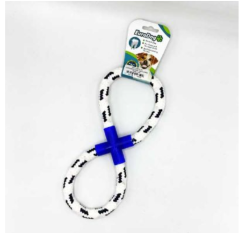 EuroDog Diş İpi Halka Sekiz Şekil Mavi Beyaz 25 cm