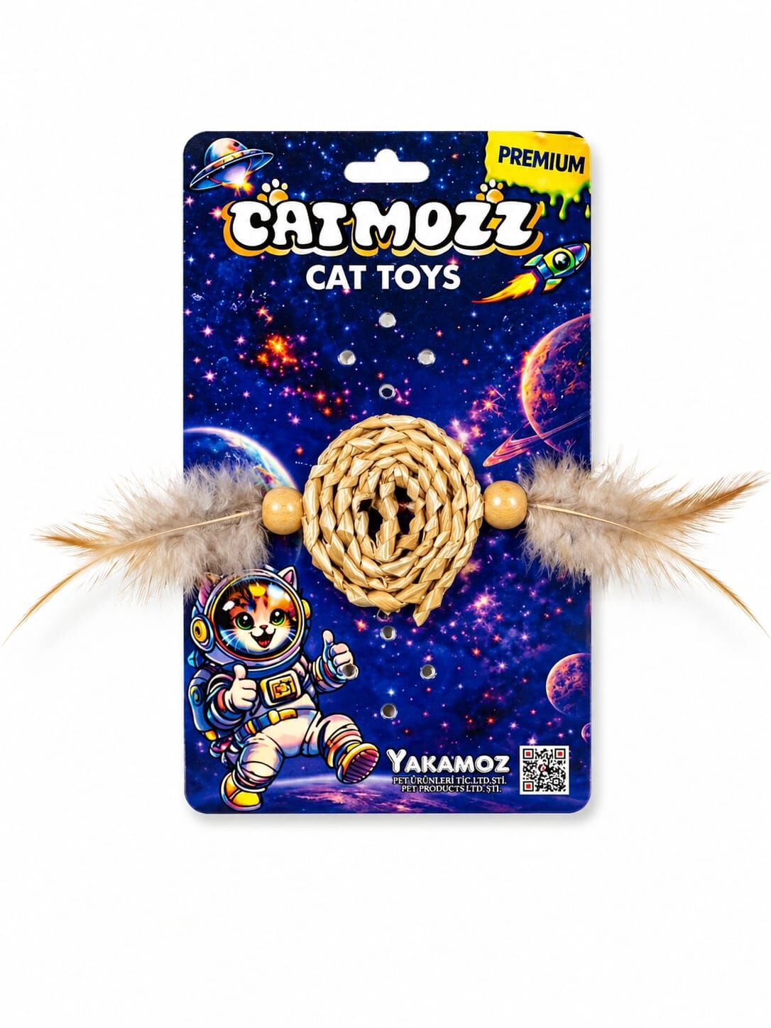 Catmozz Premium Doğal Hasır Tüylü Oyuncak