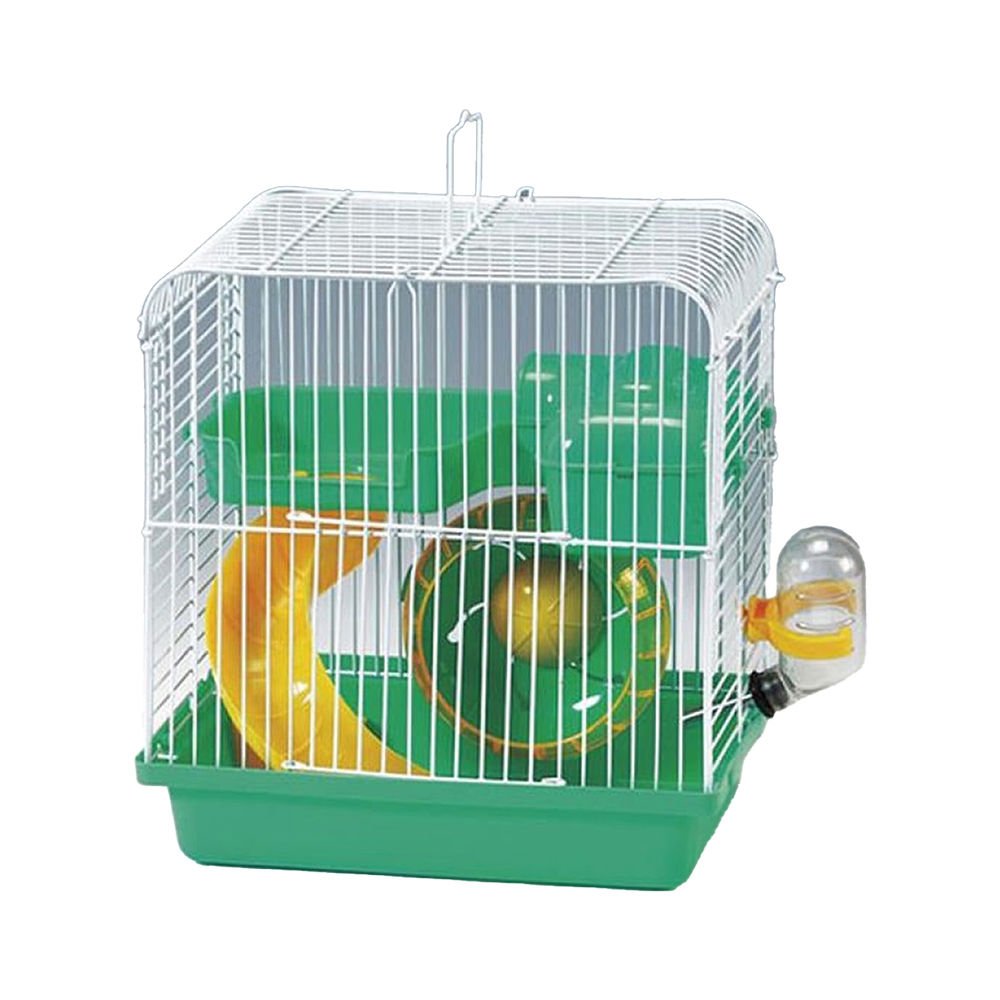 EuroGold Yeşil - Beyaz Hamster Kafesi (23 x 17 x 25 cm)