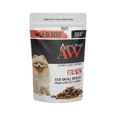 Animal World Biftek Etli Küçük Irk Yetişkin Köpek Pouch Yaş Mama (80 g)