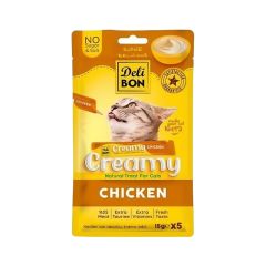 Delibon Creamy Tavuk Etli Sıvı Kedi Ödül Maması (5 x 15 g)