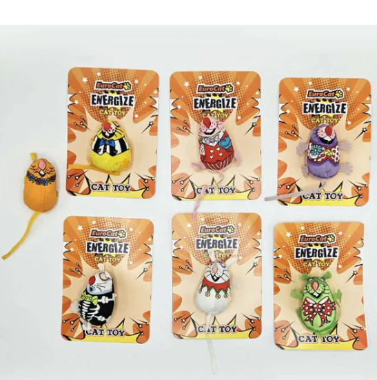 Eurocat Kedi Oyuncağı Sesli Tombik Fare Karışık Renk 1 adet