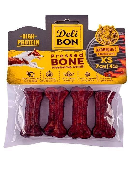 Delibon Deri Pres Kemik 7 Cm Xs Boy 4'lü Paket