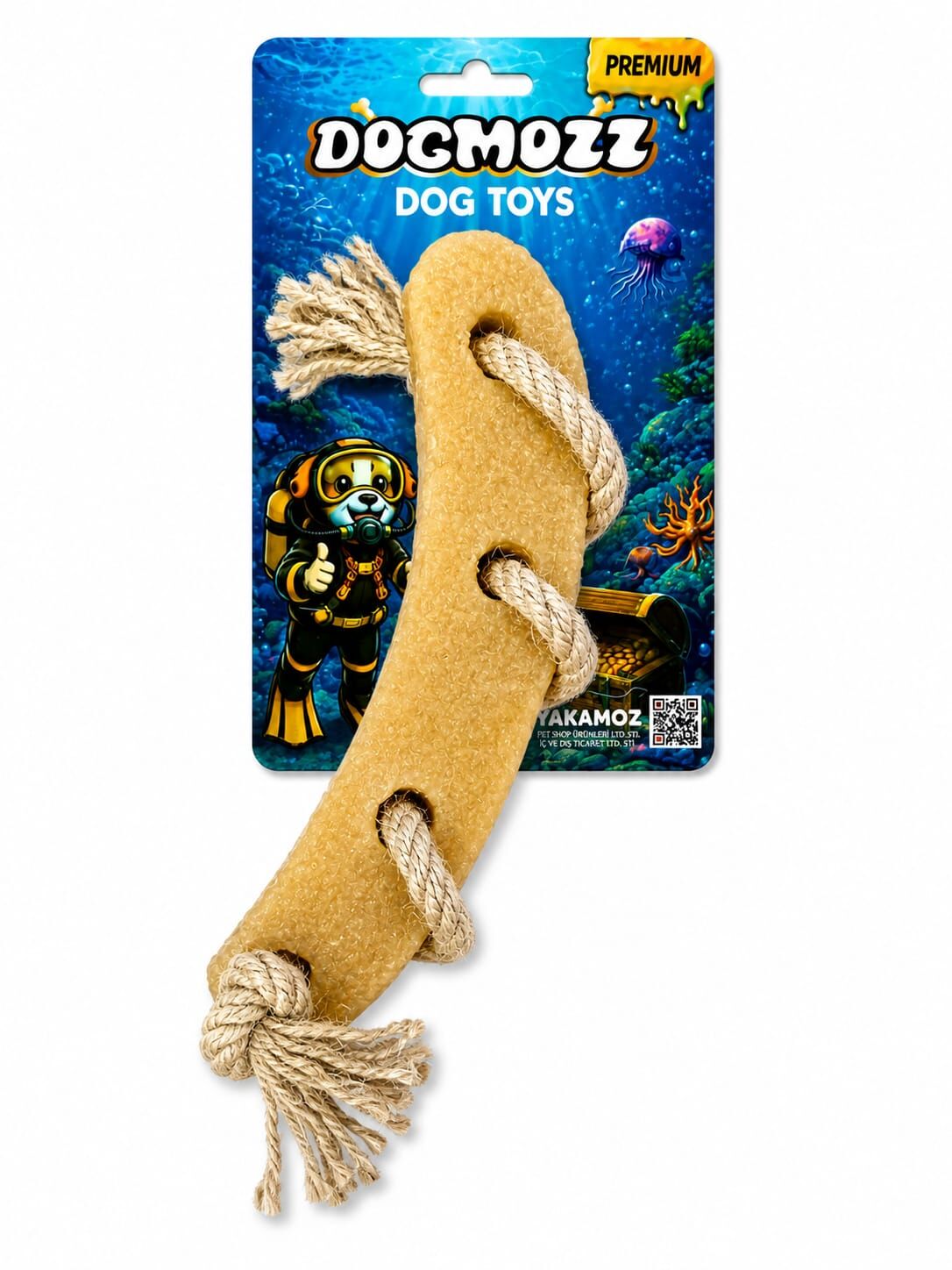 Dogmozz Premium Delik Kauçuklu Diş Kaşıma İpi 30 Cm