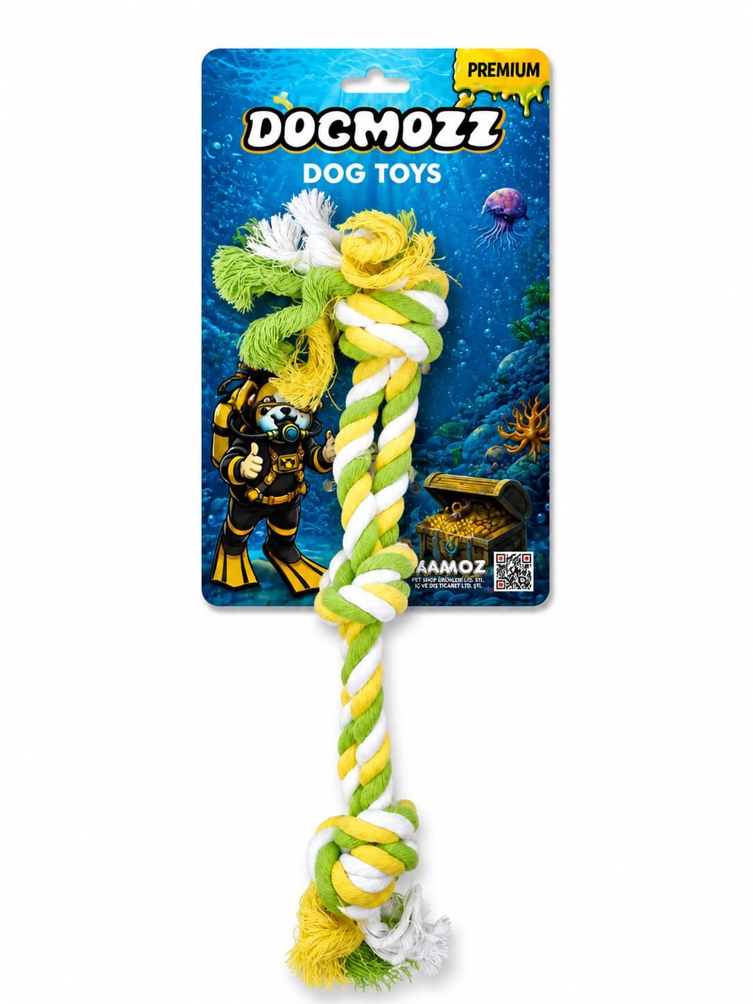 Dogmozz Premium 3 Düğümlü 2'li Diş Kaşıma İpi 30Cm