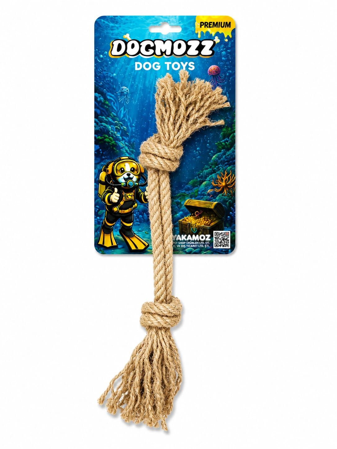 Dogmozz Premium 2 Düğümlü 2 İpli Köpek Diş Isırma İpi 25 Cm
