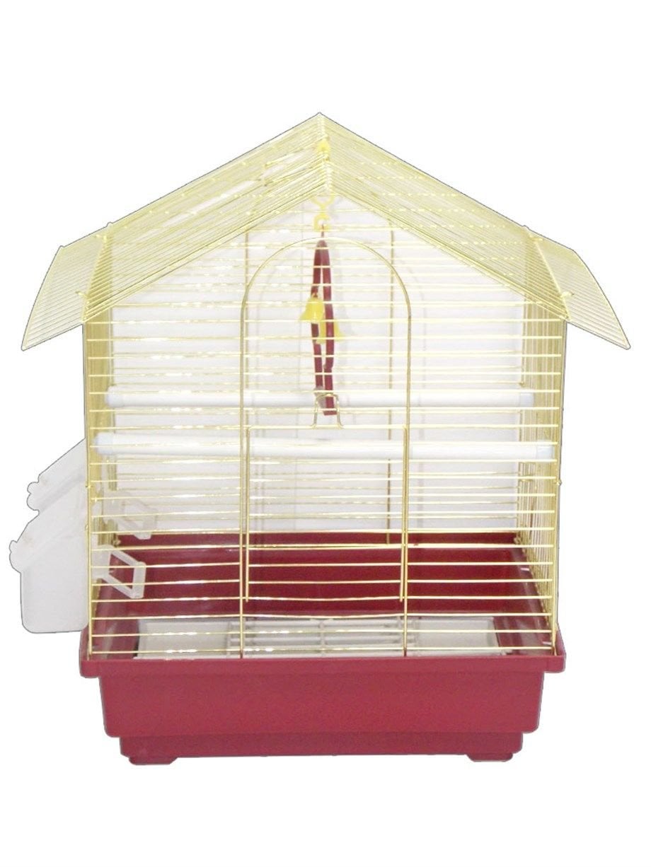 Dayang İki Kapılı Çatılı Muhabbet Kuşu Kafesi 30x23x39 Cm