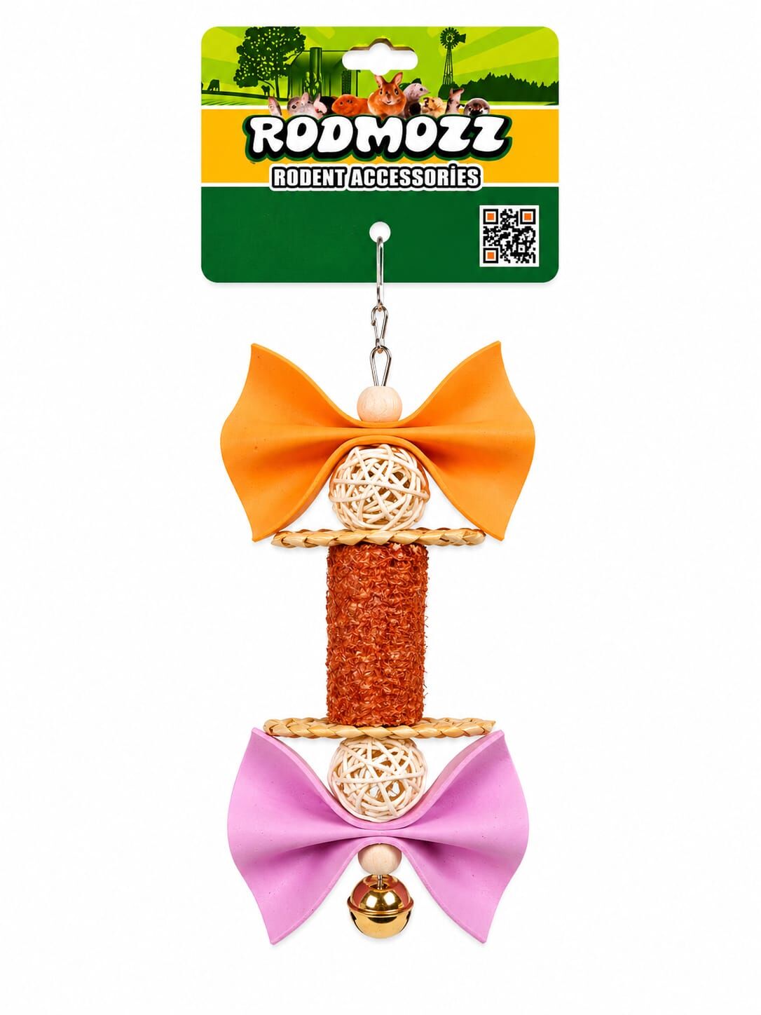 Rodmozz Premium Mısır Koçanlı Fiyonklu Kemirgen Oyuncağı