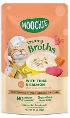 Moochie Ton Balıklı ve Somonlu Tahılsız Kedi Çorbası 40 Gr
