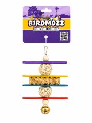 Birdmozz Premium Hasır Örgülü Çubuklu Kuş Oyuncağı