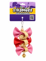 Birdmozz Premium Hasır Örgülü Fiyonklu Kuş Oyuncağı