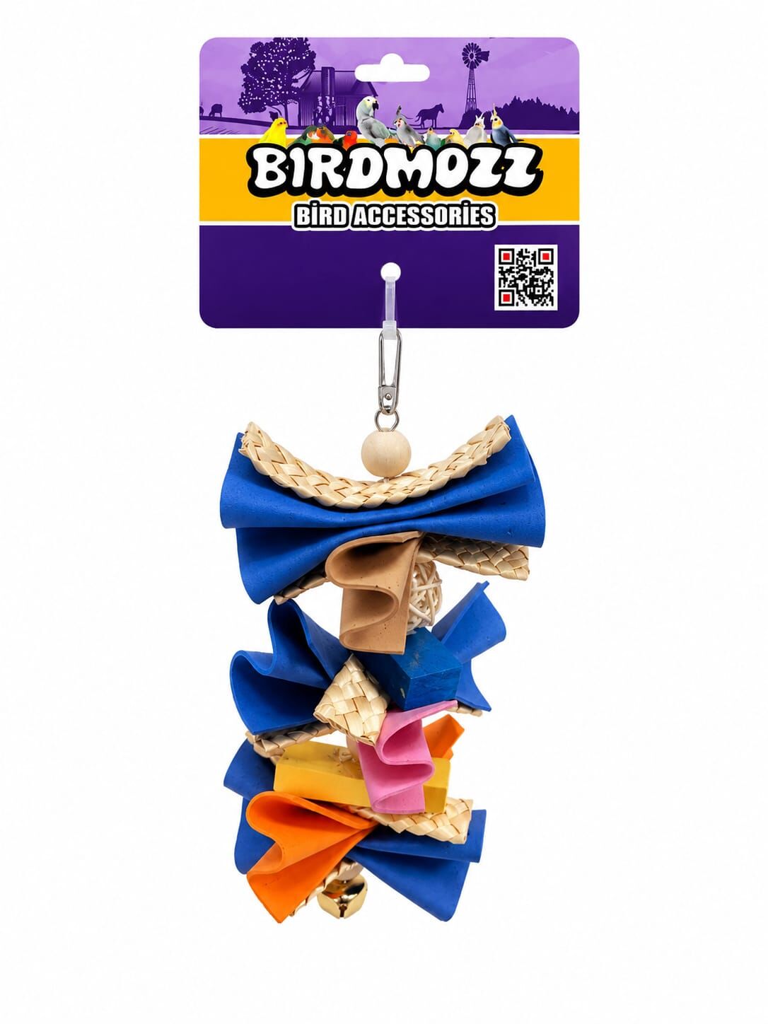 Birdmozz Premium Çapraz Fiyonklu Kuş Oyuncağı