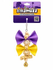Birdmozz Premium Hasır Çubuklu Fiyonklu Kuş Oyuncağı