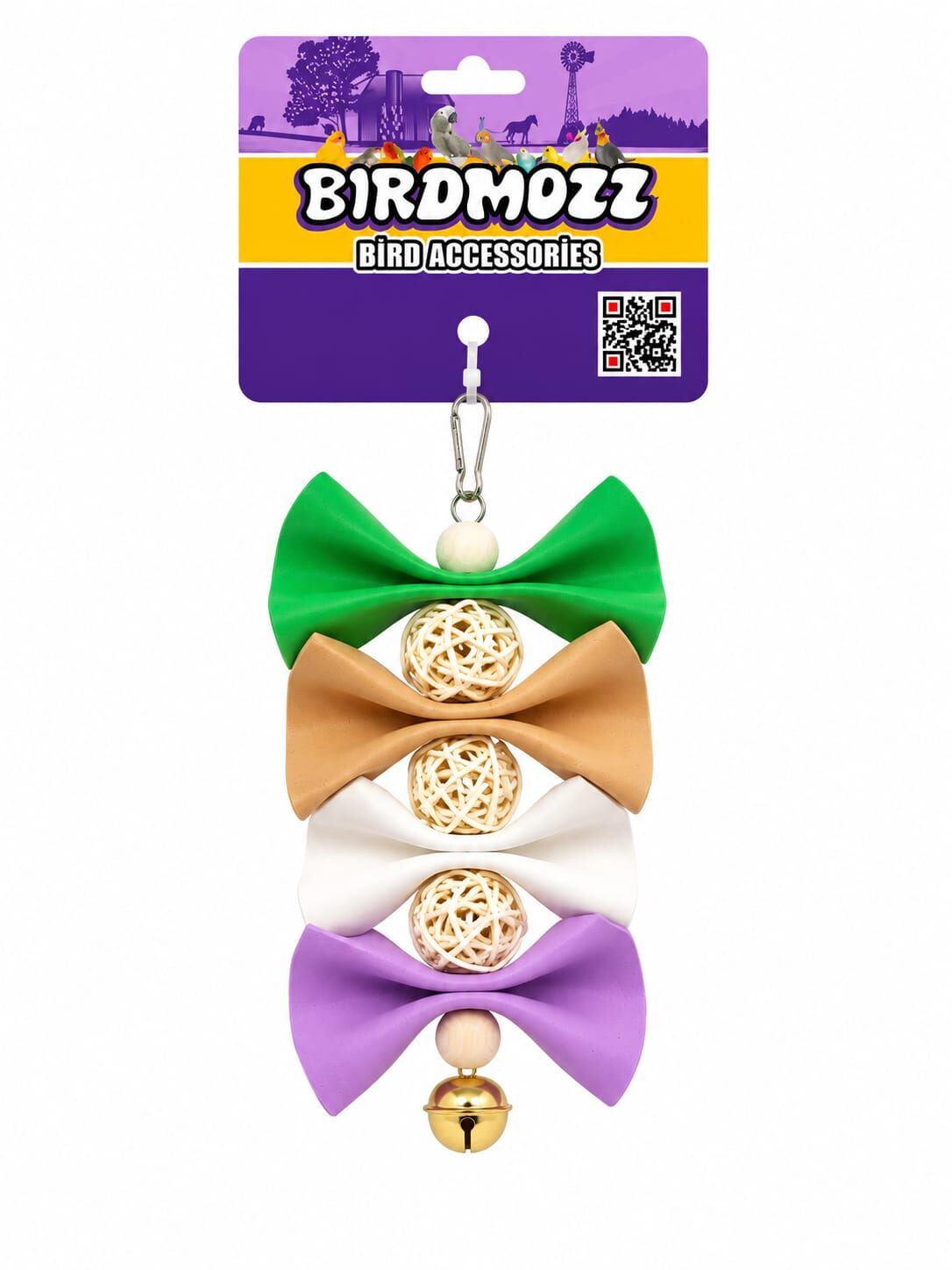 Birdmozz Premium Fiyonklu Toplu Kuş Oyuncağı