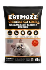 CatMozz 20 Lt Aktif Karbonlu İnce Taneli Topaklaşan Bentonit Kedi Kumu