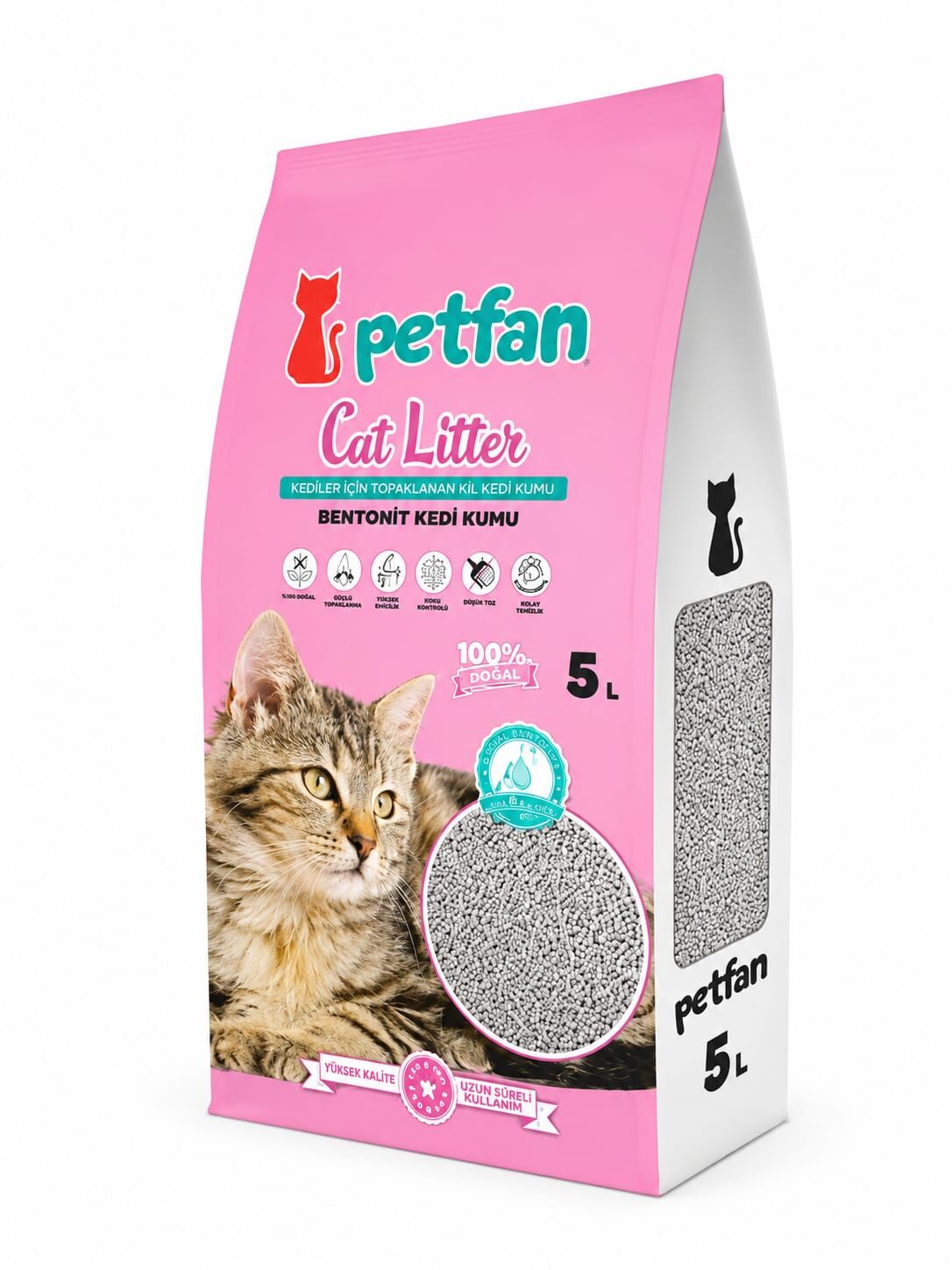 Petfan Bebek Pudralı İnce Taneli Kedi Kumu 5 Lt