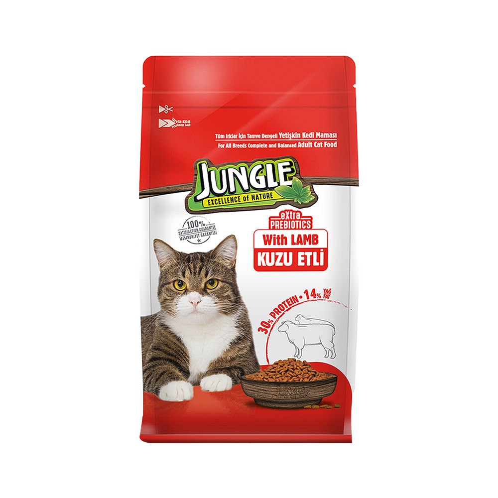 Jungle Kuzu Etli Yetişkin Kedi Maması (500 g)