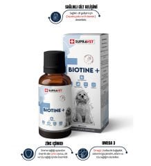 Supravet Plus +b Köpekler  İçin Biotine Damla 100 Ml + Zinc + Multi Vitamin ( Köpekler Için Tüy Sağlığı Damlası )