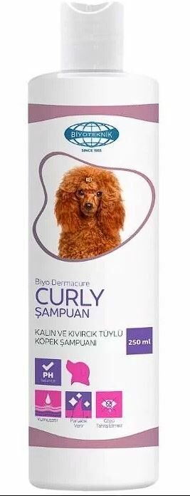 Biyo Dermacure Curly Kalın ve Kıvırcık Tüylü Köpek Şampuanı 250ml